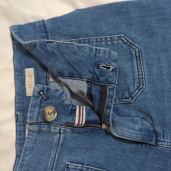 Anthropologie The Colette Crop Wide-Leg Jeans by Maeve, Color Palms Wash Size 28 - Picture 9 of 16